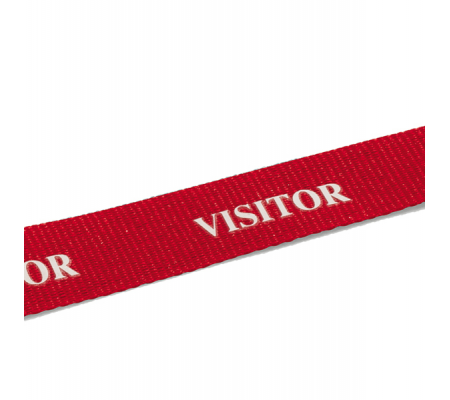 Cordoncini portabadge stampa visitor rosso - 44 cm - conf. 10 pezzi - Durable - 8238-03 - 4005546992549 - 90054_1 - DMwebShop