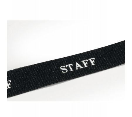 Cordoncini portabadge stampa staff nero - 44 cm - conf. 10 pezzi - Durable - 8239-01 - 4005546992587 - 90055_1 - DMwebShop