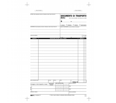 Blocco DDT - 33 fogli 3 copie autoricalcanti - 23 x 14,8 cm - Edipro - E5215CT - 8023328521523 - 61712_2 - DMwebShop