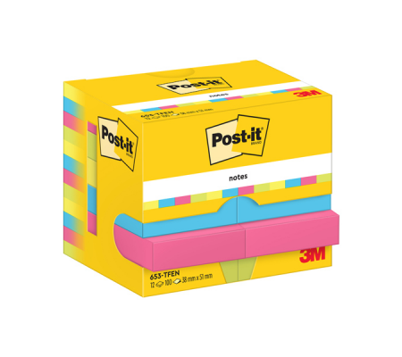 Blocco foglietti Colori Energy - colori assortiti - 38 x 51 mm - 72 gr - 100 fogli - Post it - 7100290179 - 4064035065898 - 64208_1 - DMwebShop