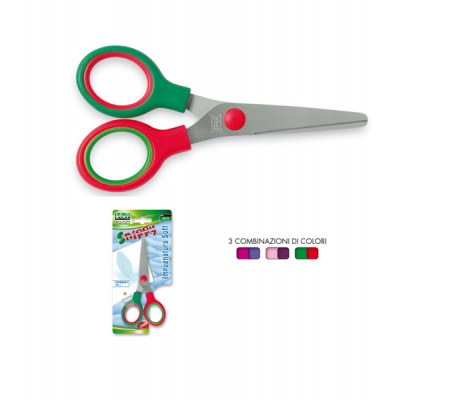 Forbici Snippy Soft - impugnatura plastica morbida - punta tonda - lama in acciaio - 13 cm - colori assortiti - Lebez - 4512 - 8007509045121 - 65657_2 - DMwebShop