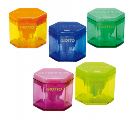 Temperamatite con contenitore - 3 fori - con serbatoio - colori assortiti - Giotto - 233000 - 8000825233005 - 68984_1 - DMwebShop