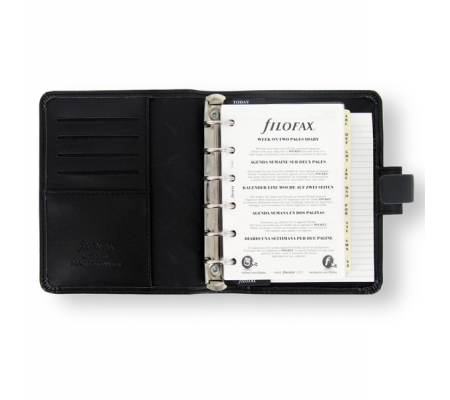 Organiser Metropol Pocket - similpelle - nero - 14,6 x 11,5 x 3,5 cm - Filofax - L026960 - 757286158887 - 82630_1 - DMwebShop