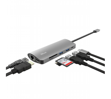 Adattatore multiporta Usb-C 7-in-1 Dalyx - Trust - 23775 - 8713439237757 - 91165_1 - DMwebShop