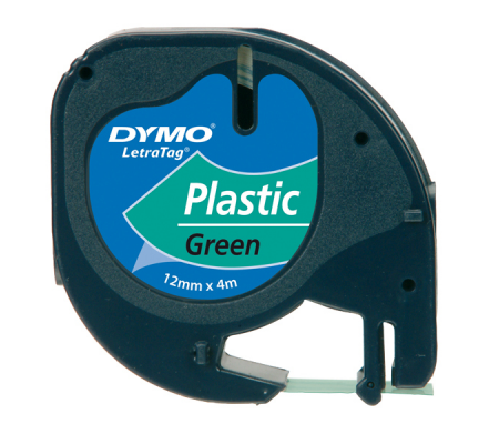 Nastro Letratag 912040 - in plastica - 12 mm x 4 mt - verde - Dymo - S0721640 - 5411313912044 - 27939_1 - DMwebShop