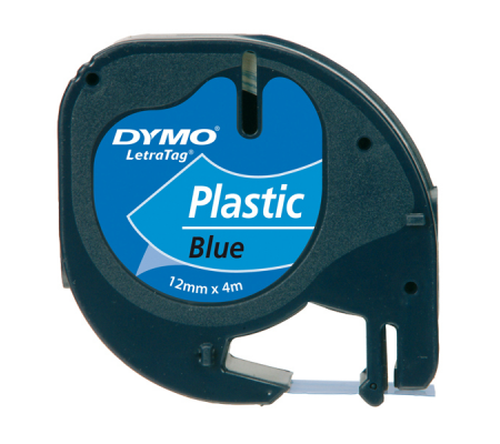 Nastro Letratag 912050 - in plastica - 12 mm x 4 mt - blu - Dymo - S0721650 - 5411313912051 - 27940_1 - DMwebShop