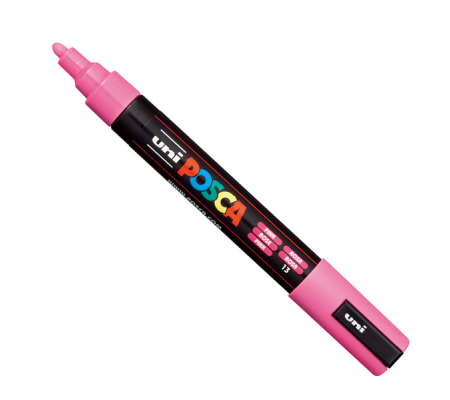 Marcatore a base d'acqua Uni Posca PC5M - punta tonda media - 1,8 - 2,5 mm - rosa - Uni Mitsubishi - M PC5M RA - 4902778916179 - 36656_1 - DMwebShop