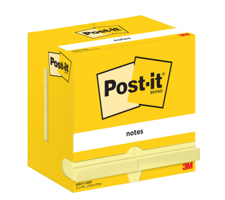 Blocco foglietti - giallo Canary - a righe - 76 x 127 mm - 100 fogli - Post-it - 7100290164 - 021200665301 - 46902_1 - DMwebShop