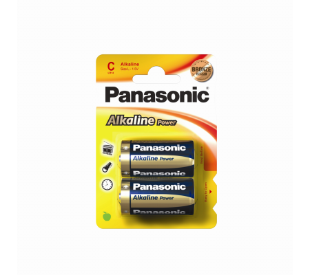 Pile C mezza torcia - 1,5 V - alcalina - blister 2 pezzi - Panasonic - C500014 - 5410853039242 - 57375_1 - DMwebShop