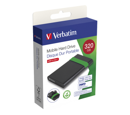 Hard disk portatile ricondizionato USB32 Gen 1 - 320GB - Verbatim - 053110 - 023942531104 - VERB053110_2 - DMwebShop