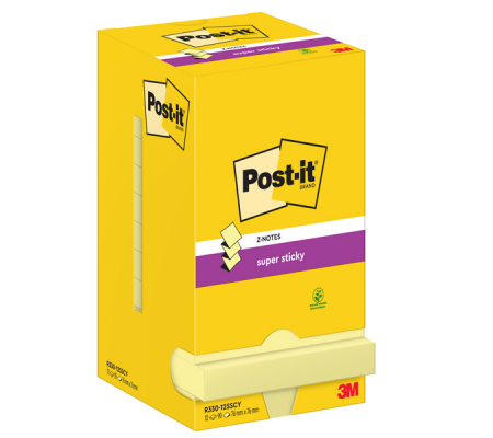 Blocco Super Sticky Z Notes - giallo Canary - 76 x 76 mm - 90 fogli - Post-it - 7100290161 - 4064035065577 - 71236_1 - DMwebShop