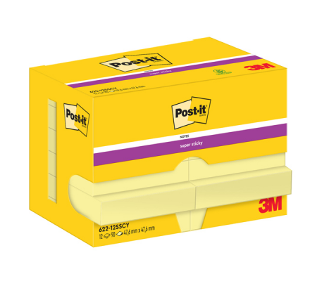 Blocco foglietti Super Sticky - giallo Canary - 47,6 x 47,6mm - 90 fogli - Post-it - 7100290190 - 4064035065751 - 71247_1 - DMwebShop