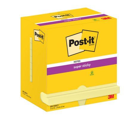 Blocco foglietti Super Sticky - giallo Canary - 76 x 127 mm - 90 fogli - Post-it - 7100290175 - 4064035065850 - 71249_1 - DMwebShop