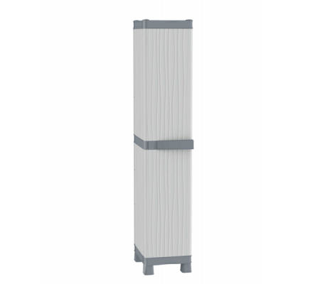 Armadio Domino Wave PPL - a 1 anta base 2350 - 35 x 43,8 x 181,8 cm - grigio Terry - 1002567 - 8005646025679 - 71259_1 - DMwebShop