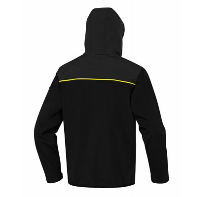 Giacca Softshell Horten - tessuto Softshell-poliestere-elastan - con cappuccio - taglia L - nero-giallo - Deltaplus - HORT2NJGT - 3295249234799 - 89930_1 - DMwebShop