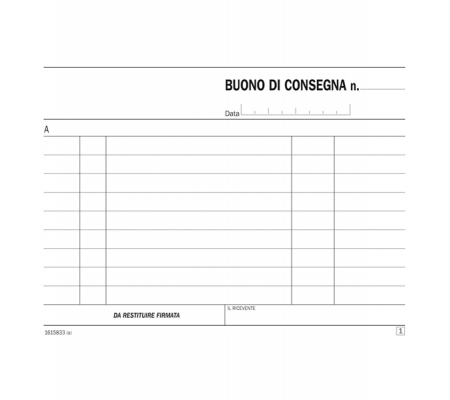 Blocco buoni di consegna - 33-33-33 copie autoricalcanti - 11,5 x 16,5 cm - Data Ufficio - DU161583300 - 8008842943631 - 90881_1 - DMwebShop