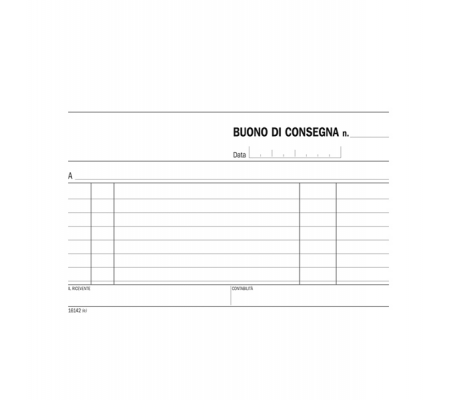 Blocco buoni consegna - 100 x 176 mm - 100 fogli - Data Ufficio - DU161420000 - 8008842943617 - 93651_1 - DMwebShop