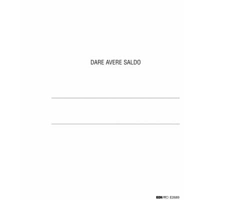 Registro dare-avere-saldo - 24 x 17 cm - 100 fogli - Edipro - E2689 - 8023328268909 - 50245_1 - DMwebShop