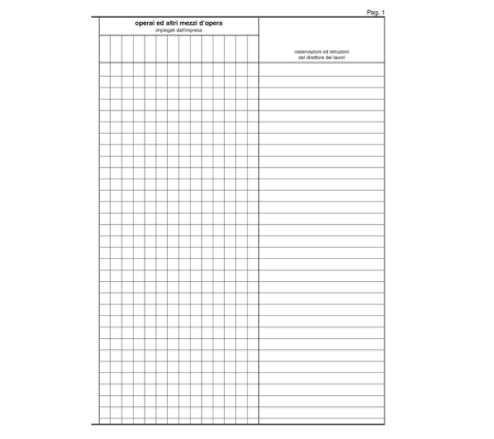 Registro giornale lavori - 31 x 21 cm - 47 pagine - numerate - Edipro - E2909 - 8023328290900 - 51251_1 - DMwebShop