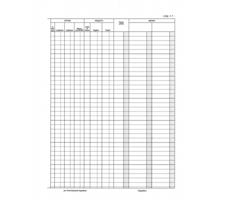 Registro contabilita' dei lavori - 31 x 21 cm - 47 pagine - numerate - Edipro - E2923 - 8023328292300 - 52033_2 - DMwebShop