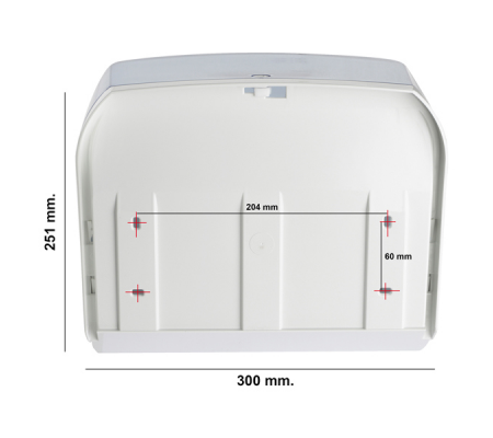 Dispenser per asciugamani in rotolo-fogli - 30 x 19,5 x 25,1 cm - plastica - bianco-azzurro trasparente - Mar Plast - A60210 - 8020090027758 - 61088_1 - DMwebShop