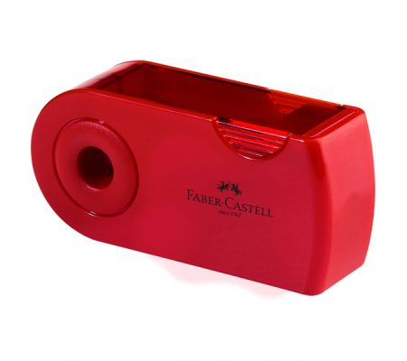 Temperamatite Sleeve con contenitore - 2 fori - con serbatoio - 70 x 34 x 20 mm - rosso e blu assortiti - Faber Castell - 182701 - 6933256608048 - 61280_3 - DMwebShop