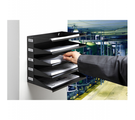 Portadocumenti Sorter Rack - 33 x 36 x 25 cm - 5 scomparti - nero - Durable - 3360-01 - 4005546989464 - 72089_1 - DMwebShop