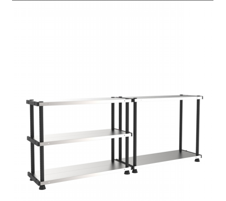 Scaffale - PPL-metallo - 5 ripiani - 119 x 45 x 185 cm - grigio-nero - Terry - 1003054 - 8005646030543 - 74485_1 - DMwebShop