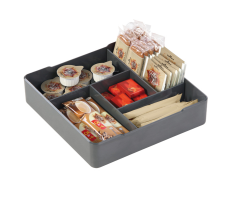 Organizer da tavolo Coffee Point - 4,8 x 21 x 21 cm - ABS - grigio carbone - Durable - 3386-58 - 4005546978680 - 79768_1 - DMwebShop