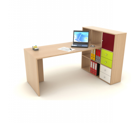 Postazione Home-Office - 9 caselle - 169 x 104 x 104 cm - rovere - Artexport - 2767/9Max_3-C - 82845_1 - DMwebShop