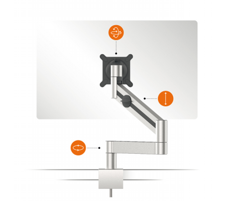 Braccio portamonitor estensibile - per 1 monitor - Durable - 5083-23 - 4005546998138 - 90966_6 - DMwebShop