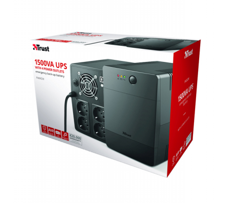 Gruppi di continuita' Paxxon 1500VA UPS - 4 porte - Trust - 23505 - 9713439235050 - 91199_2 - DMwebShop