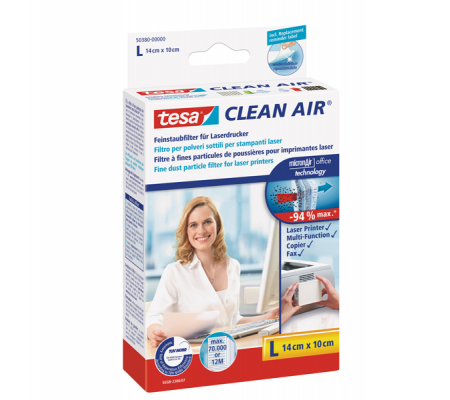 Filtro Clean Air per stampanti e fax - 14 x 10 cm - Tesa - 50380-00000-02 - 4042448161239 - 57592_4 - DMwebShop