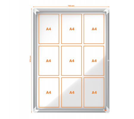 Bacheca per interni - fondo magnetico bianco - 9 fogli - A4 - verticale - Nobo - 1902560 - 5028252063890 - 61698_1 - DMwebShop