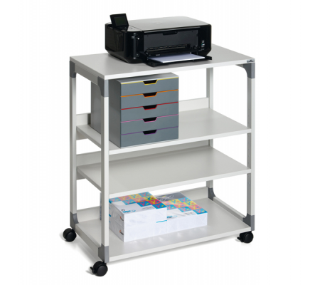 Mobile-carrello Multifunzione System 88 - 75 x 43,2 x 87,9 cm - 4 ripiani - con ruote - grigio - Durable - 3711-10 - 4005546301846 - 68257_1 - DMwebShop