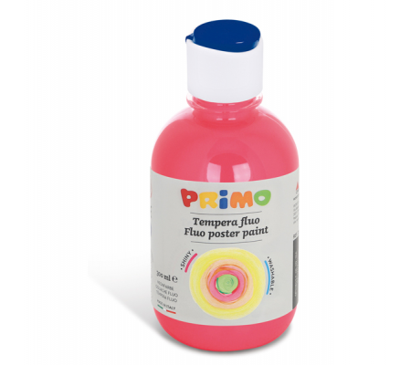 Tempera brillante fluorescente - 300 ml - colori fluo assortiti - box 6 colori - Primo - 255TF6ASS - 8006919315916 - 78077_3 - DMwebShop