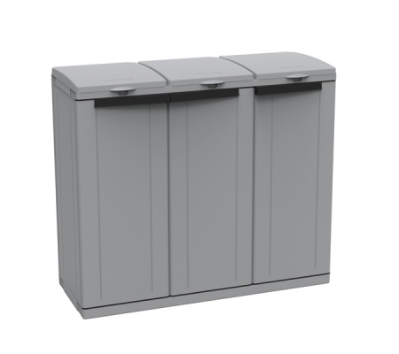 Contenitore EcoCab 3 per raccolta differenziata - 102 x 39 x 88,7 cm - 3 portasacco da 110 lt - ciascuno - Terry - 1003056 - 8005646030567 - 79668_1 - DMwebShop