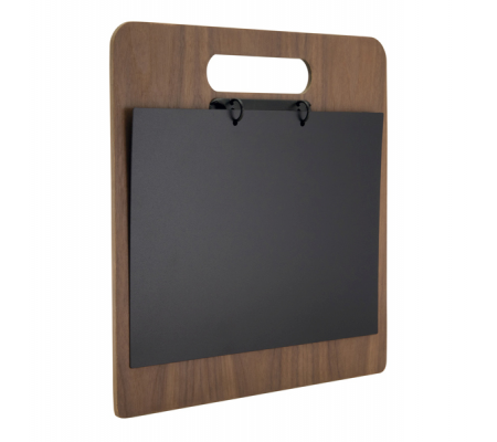 Portamenu' a tagliere con anelli Chopping Board legno di noce - 32 x 24 cm - Securit - MC-WALA4-CH - 8719075285206 - 83379_1 - DMwebShop