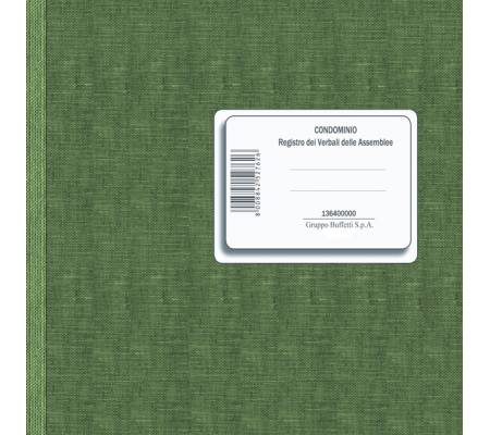 Registro verbali assemblee condominiali - 80 pagine - 31 x 24,5 cm - Data Ufficio - DU136400000 - 8008842531289 - 88602_1 - DMwebShop