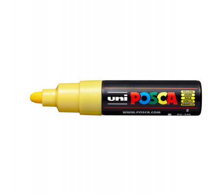 Marcatore a base d'acqua Uni Posca PC7M - punta tonda large - 4,5 - 5,5 mm - giallo - Uni Mitsubishi - M PC7M G - 4902778228265 - 85821_1 - DMwebShop