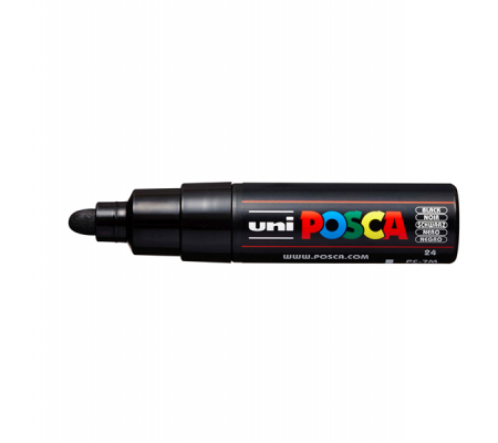 Marcatore a base d'acqua Uni Posca PC7M - punta tonda large - 4,5 - 5,5 mm - nero - Uni Mitsubishi - M PC7M N - 4902778228395 - 85822_1 - DMwebShop