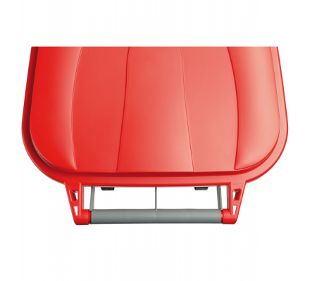 Bidone mobile - con chiusura a clip - 49 x 54 x 85 cm - 100 lt - grigio-rosso - Mobil Plastic - 100/GRC-ROB - 8004331001028 - 86732_1 - DMwebShop