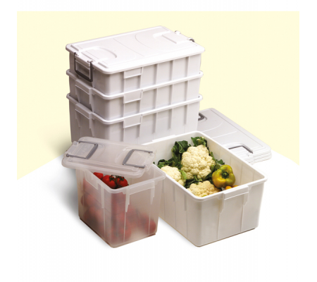 Contenitore Foodbox con coperchio - 58 x 38 x 38 cm - 60 lt - PPL riciclabile - bianco - Mobil Plastic - 143/60-BIM - 8004331143605 - 86754_1 - DMwebShop