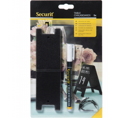 Lavagnette segnaposto - 8,5 x 5 cm - set 5 pezzi - Securit - TAG-SBS-WT - 8719075283554 - 86930_2 - DMwebShop