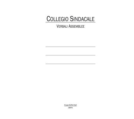 Registro verbali collegio sindacale - 96 pagine - 31 x 24,5 cm - DU135700000 - Data Ufficio - 2207A1200G - 8008842582007 - 88624_1 - DMwebShop