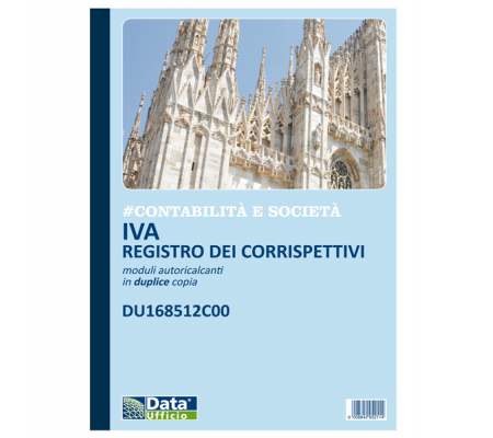 Blocco registro corrispettivi - 12-12 copie autoricalcanti - 29,7 x 21,5 cm - Data Ufficio - DU168512C00 - 8008842952114 - 90757_1 - DMwebShop