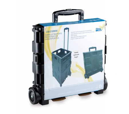 Carrello pieghevole con cassa in plastica - portata max 25 kg - Garden Friend - C1299040 - 8023755053147 - 91897_1 - DMwebShop