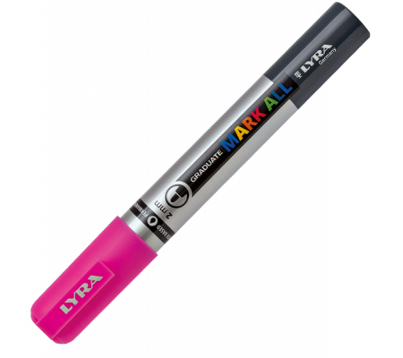 Marcatore a base d'acqua Graduate Mark All - punta tonda - 2 mm - rosa fluo - Lyra - L6820328 - 4084900605103 - 88938_1 - DMwebShop