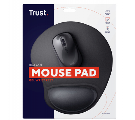 Tappetino mouse BigFoot - nero - Trust - 16977 - 8713439169775 - 93690_2 - DMwebShop