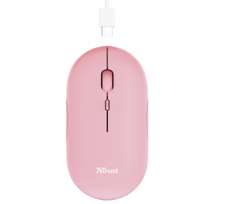 Mouse Puck - ultrasottile - wireless - ricaricabile - rosa - Trust - 24125 - 8713439241259 - 93695_2 - DMwebShop